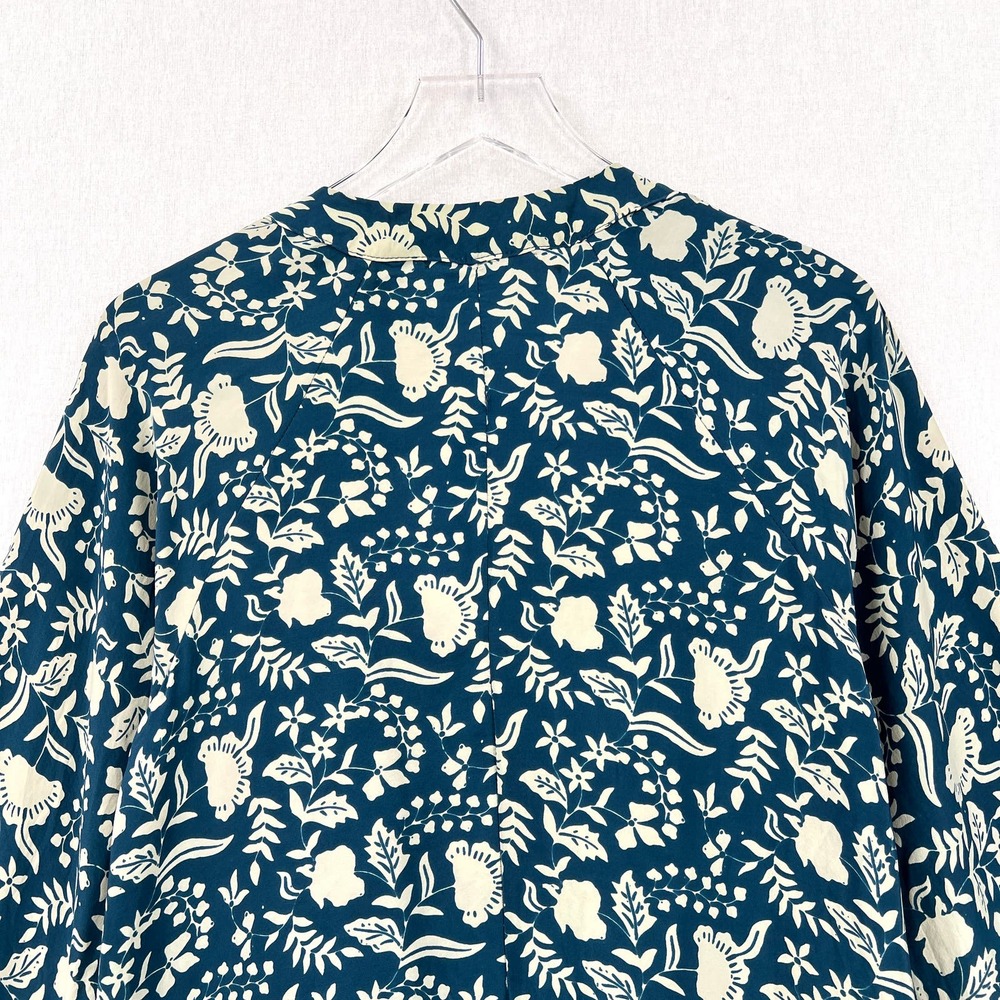 NATALIE MARTIN Fiore Short Dress Womens Small Pomegranate Blue Floral Print - Picture 7 of 16